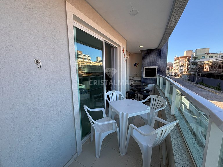 014- Apartamento com Churrasqueira a 230m da Praia de Bombas