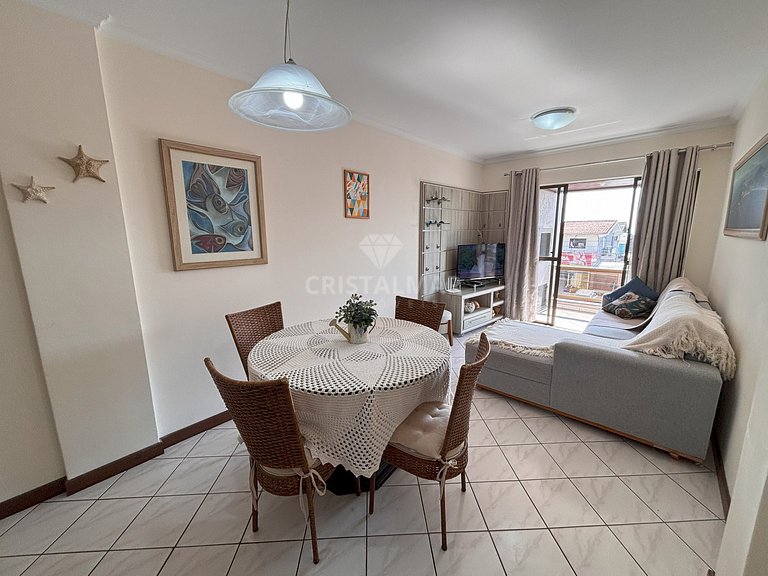 058- Apartamento 50m da Praia Bombas Sacada Churrasqueira