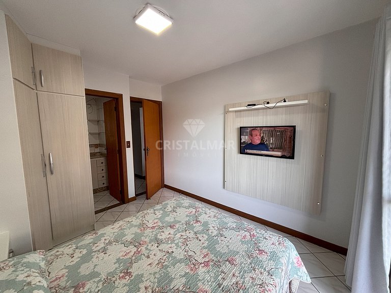077- Apartamento 50m Praia Bombas Sacada Churrasqueira 6 Pes