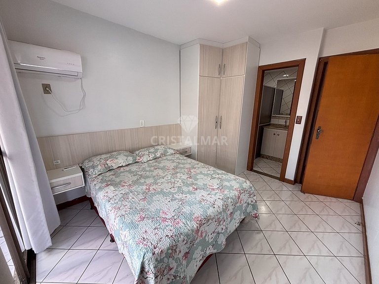 077- Apartamento 50m Praia Bombas Sacada Churrasqueira 6 Pes