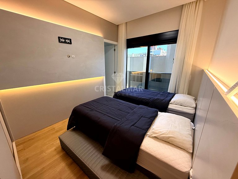 037- Apartamento Alto Padrão 3 Suítes a 80m da Praia Com Pis