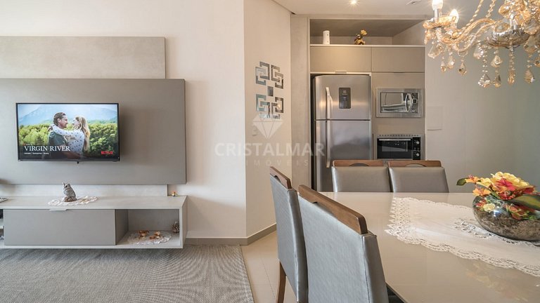 L057 - Apartamento Novo com Vista para o Mar a 80m da Praia