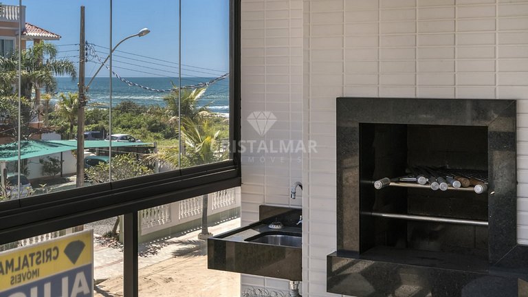 L057 - Apartamento Novo com Vista para o Mar a 80m da Praia