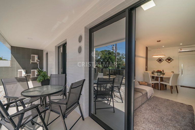 L004- Apartamento Garden a 250m do Mar em Canto Grande