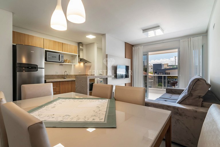 Apartment with 2 suites 180 meters from Canto Grande Beach