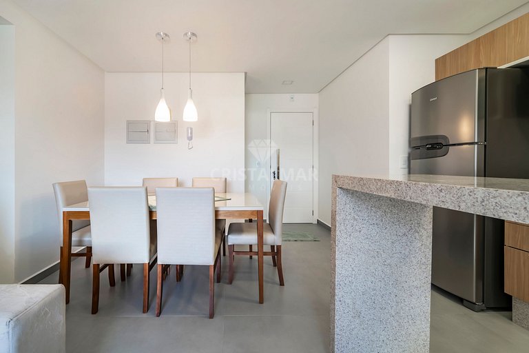 Apartment with 2 suites 180 meters from Canto Grande Beach